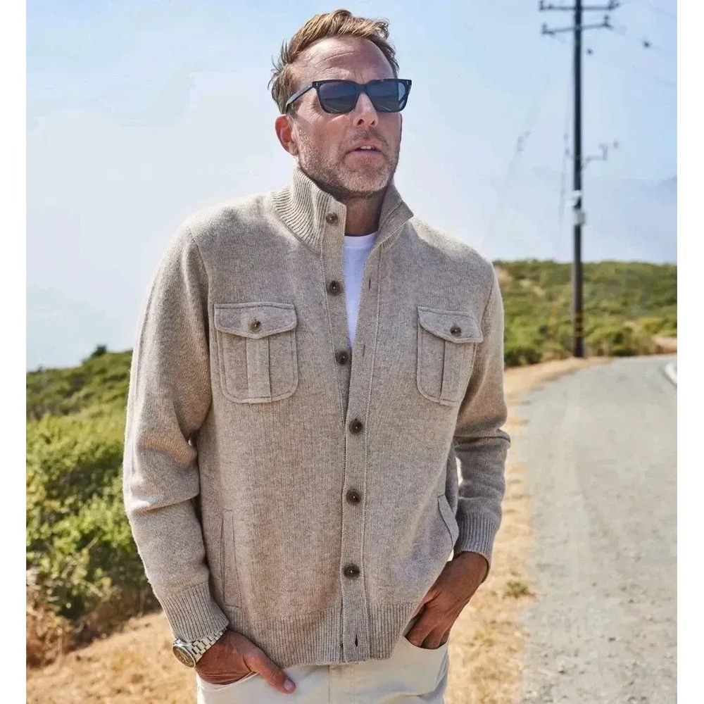 CC1305 Collars & Co. NWT Napoli Cardigan in Wool & Cashmere - Size Large